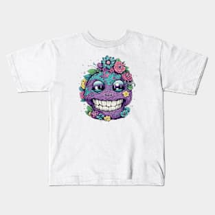 Trippy flowerface Kids T-Shirt